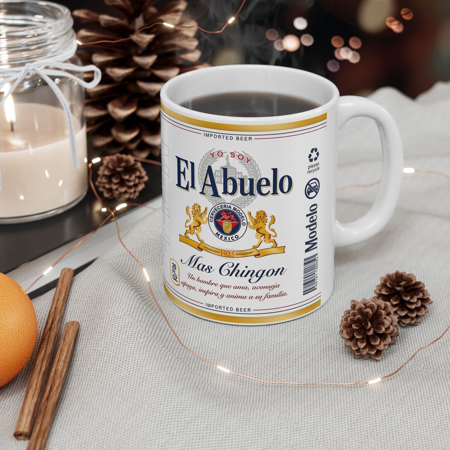 El Abuelo Mas Chingon Coffee Mug, Funny Drinking Cup