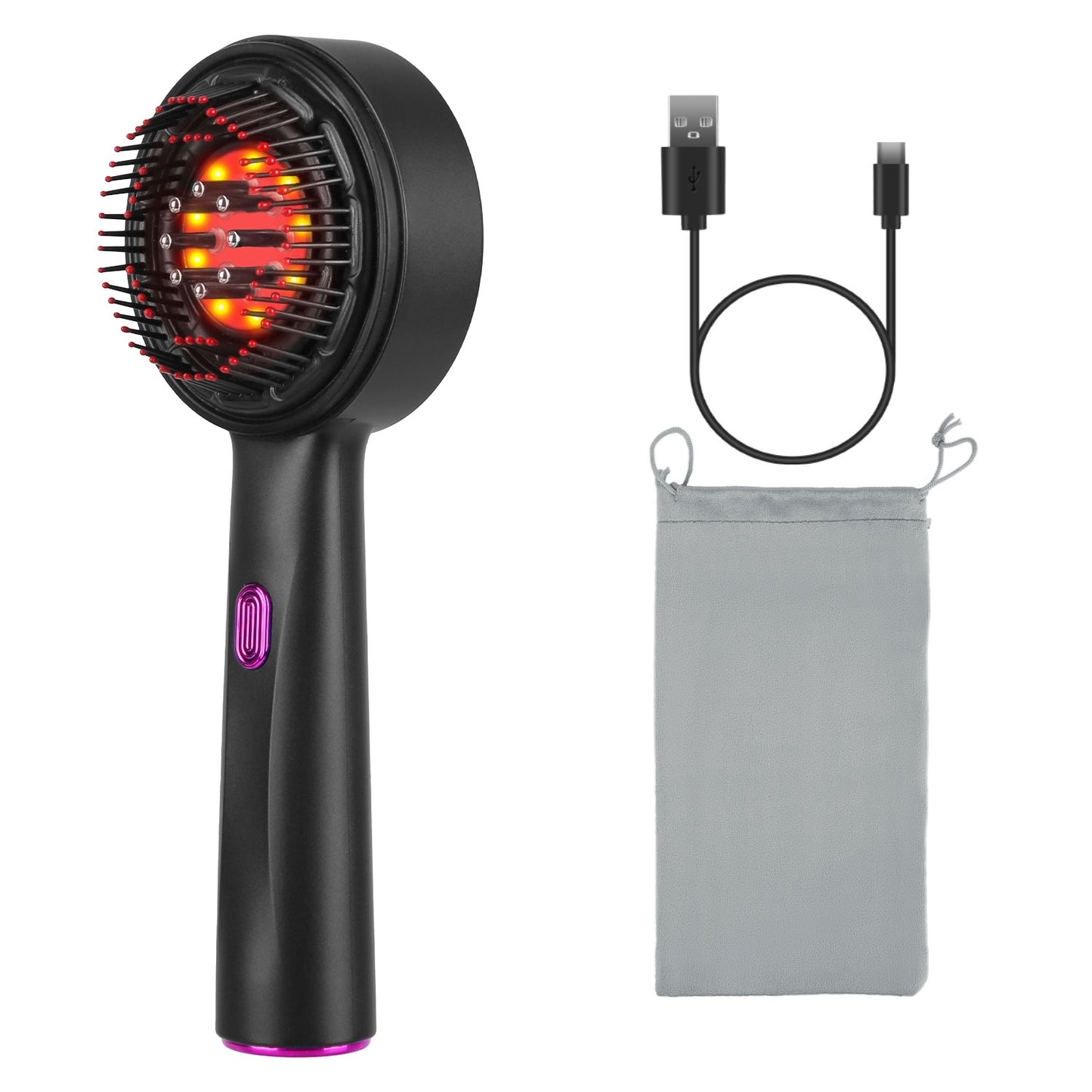 GlowComb – Red Light Scalp Massager & Hair Growth Brush