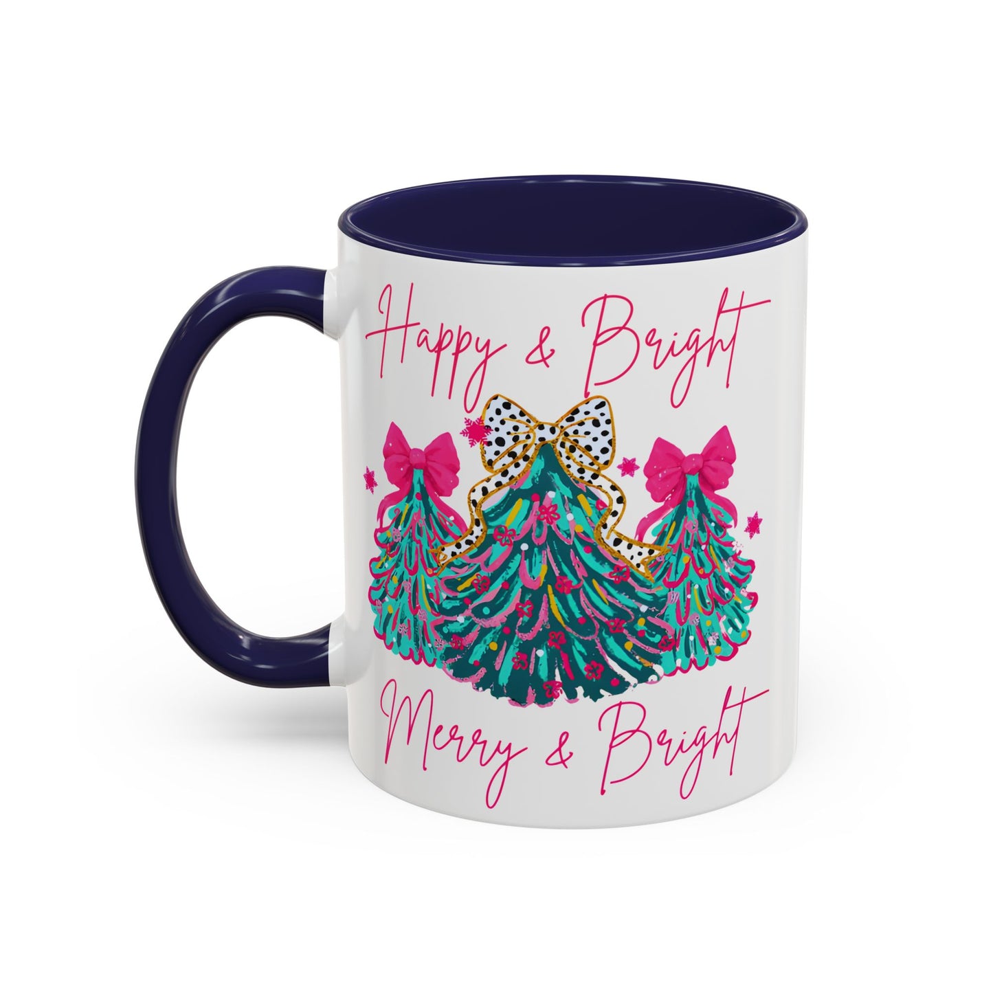 Happy and Bright Christmas Mug, Merry and Bright Coffee Cup