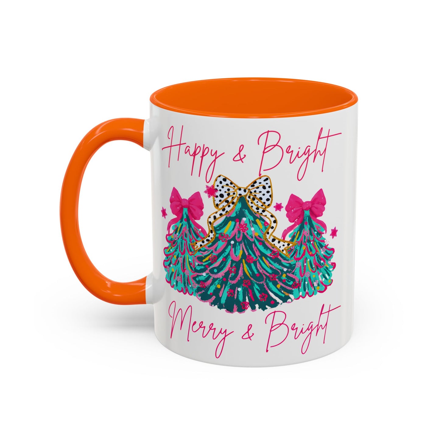Happy and Bright Christmas Mug, Merry and Bright Coffee Cup