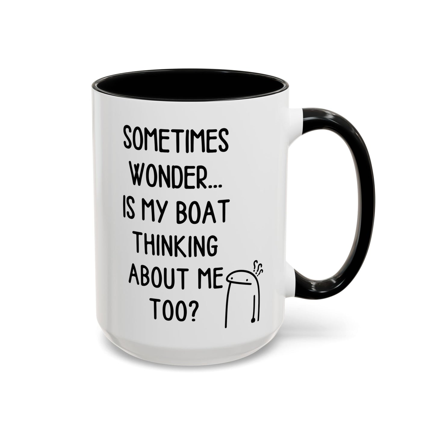 Is My Boat Thinking About Me Mug, Funny Boating Coffee Cup