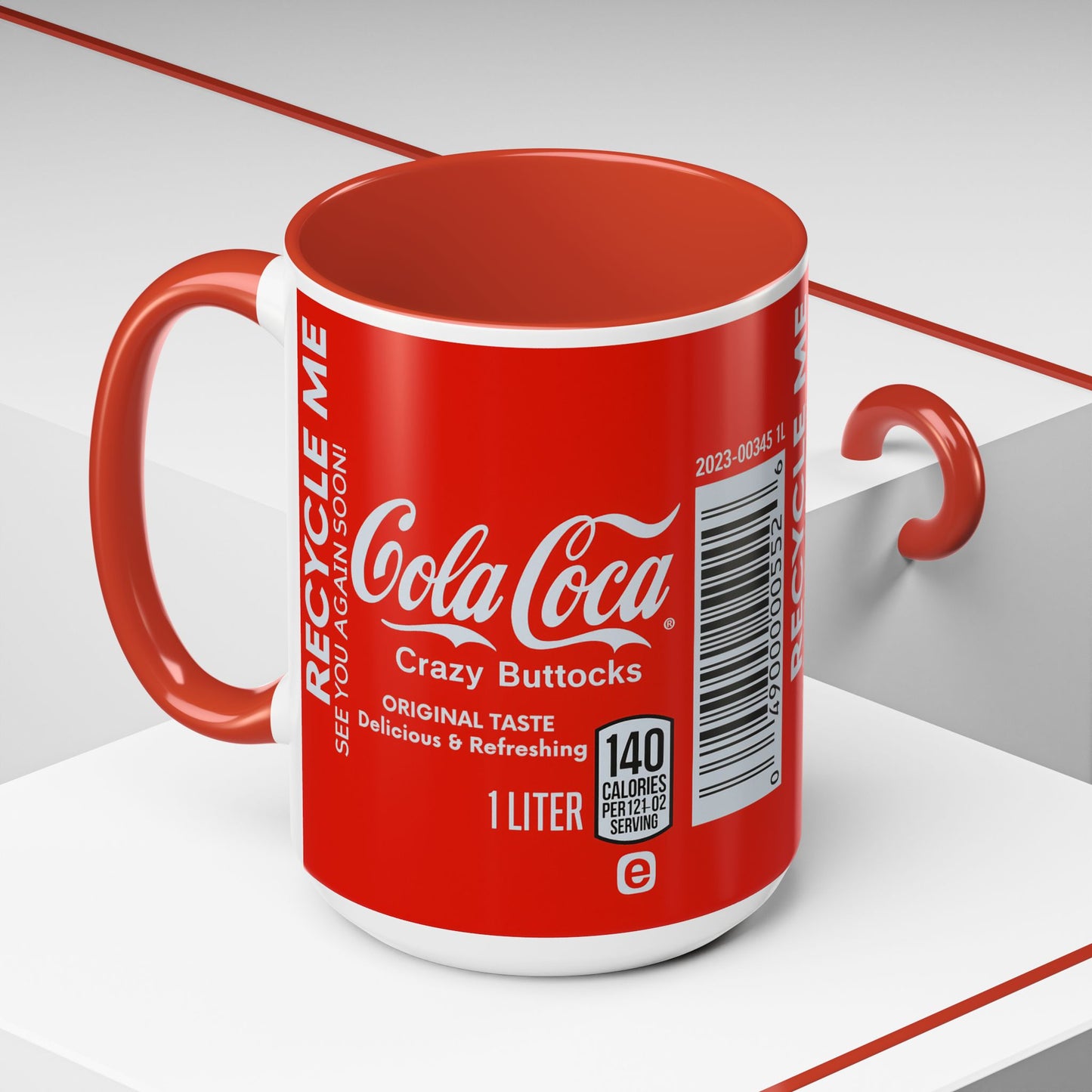 Cola Loca Funny Mug, Crazy Buttocks Design Cup