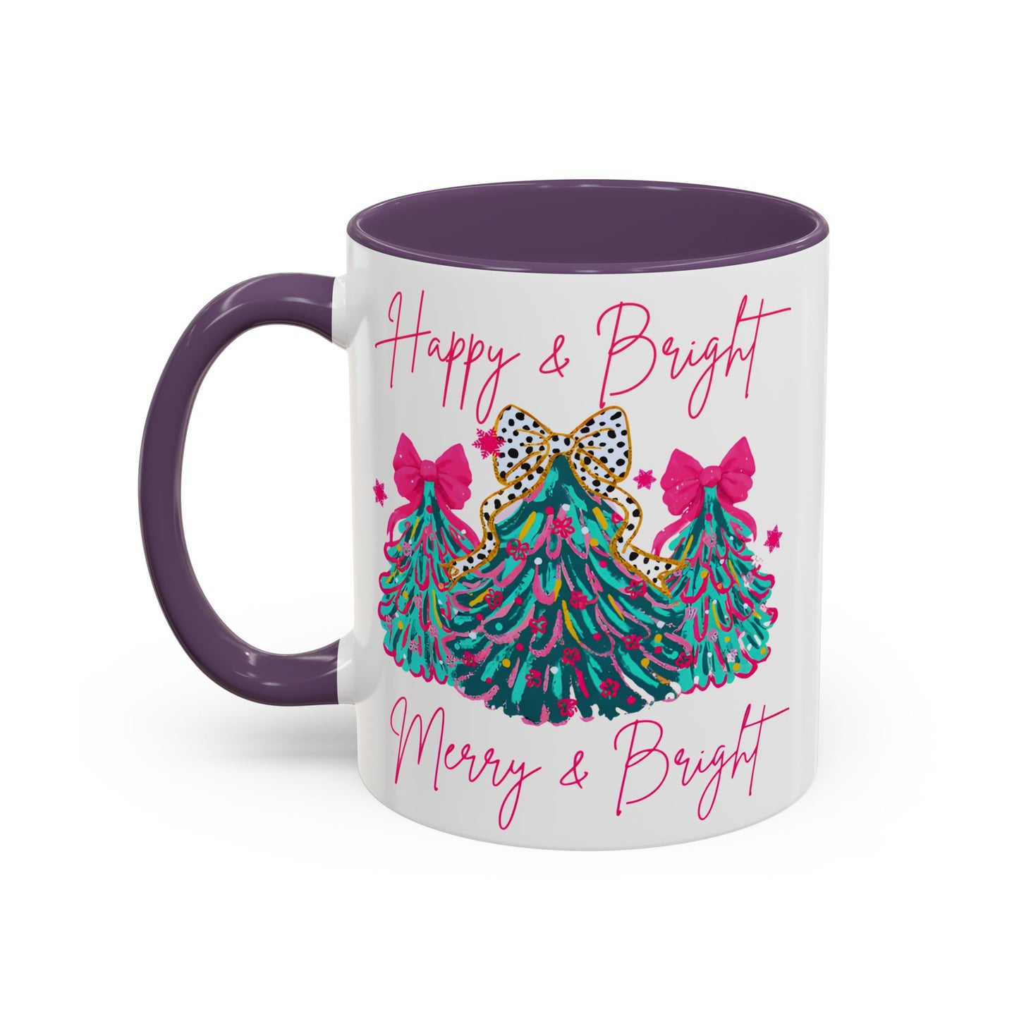 Happy and Bright Christmas Mug, Merry and Bright Coffee Cup