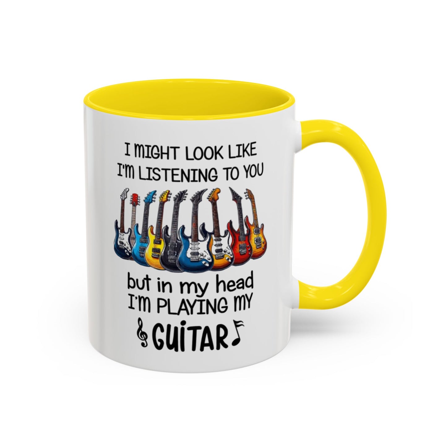 Funny Guitar Coffee Mug, I’m Playing My Guitar Cup