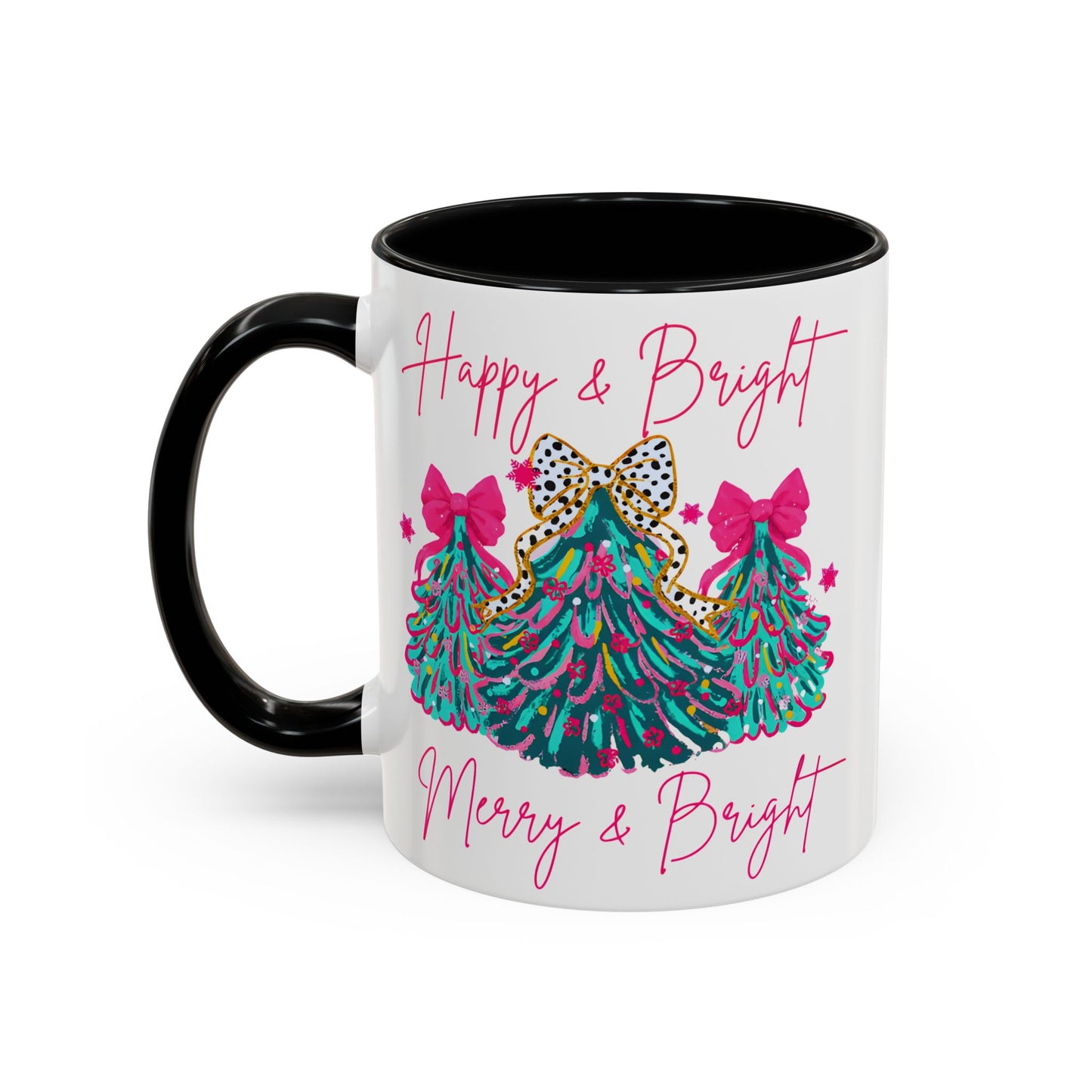 Happy and Bright Christmas Mug, Merry and Bright Coffee Cup