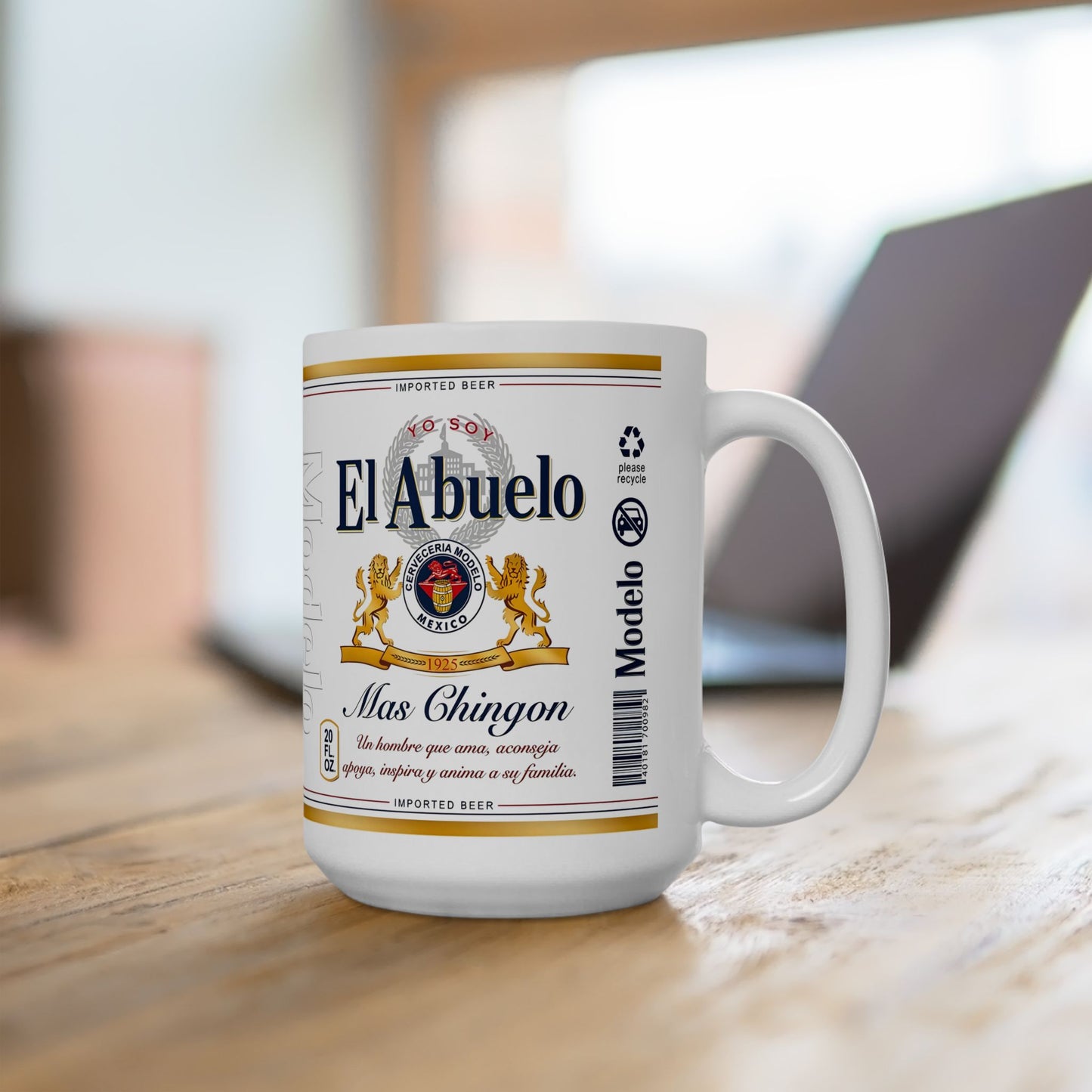 El Abuelo Mas Chingon Coffee Mug, Funny Drinking Cup